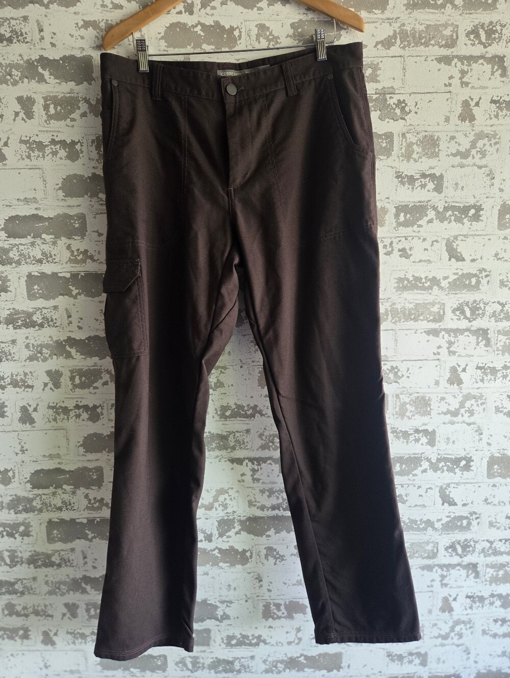 Icebreaker Merino Wool Cargo Pants Men 34 Brown